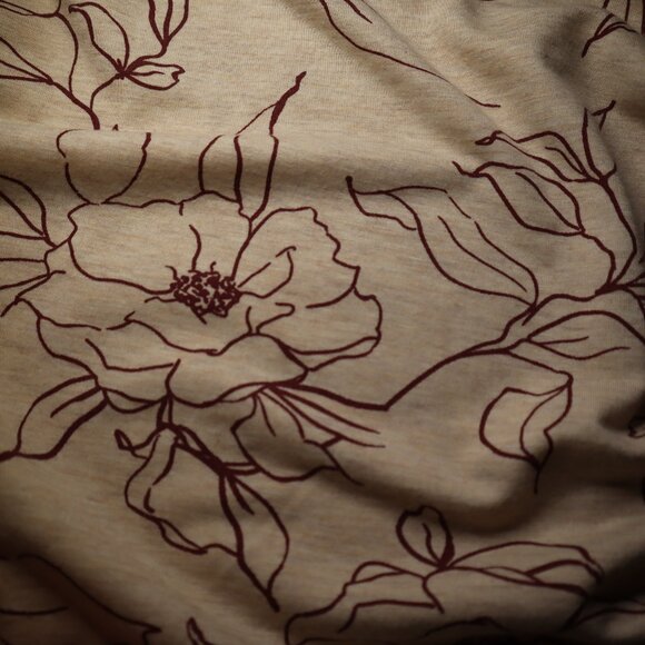 Bobeau Knee-Length Dress with Ruffle Sleeve, 1X - Picture 3 of 6